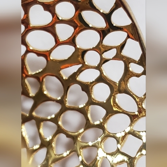 Green Onyx Thick Hinged Cutout Cuff Bracelet in Pure Solid Brass, sz 8 - Picture 9 of 10